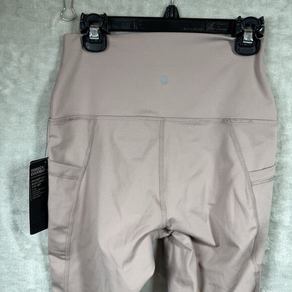 90 Degree By Reflex NEW Crop Tight Leggings Women S Oak Brown Pockets - Picture 4 of 9